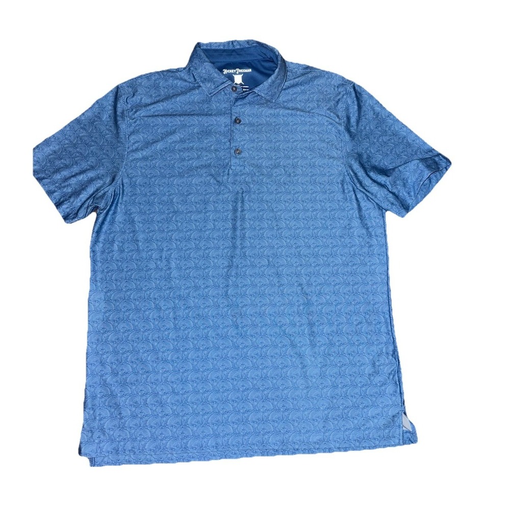 Hickey Freeman Polo Shirt  Men's Size M Golf Activewear Blue